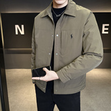 标轻薄羽绒服男工装风冬季潮流翻领短款外套男士夹克Y5512-P165，男装夹克，电商A239