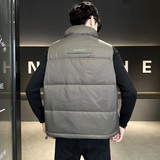 短款立领羽绒马夹男休闲日系面包服保暖外套马甲背心M75-P110，男装背心/马甲，电商A239