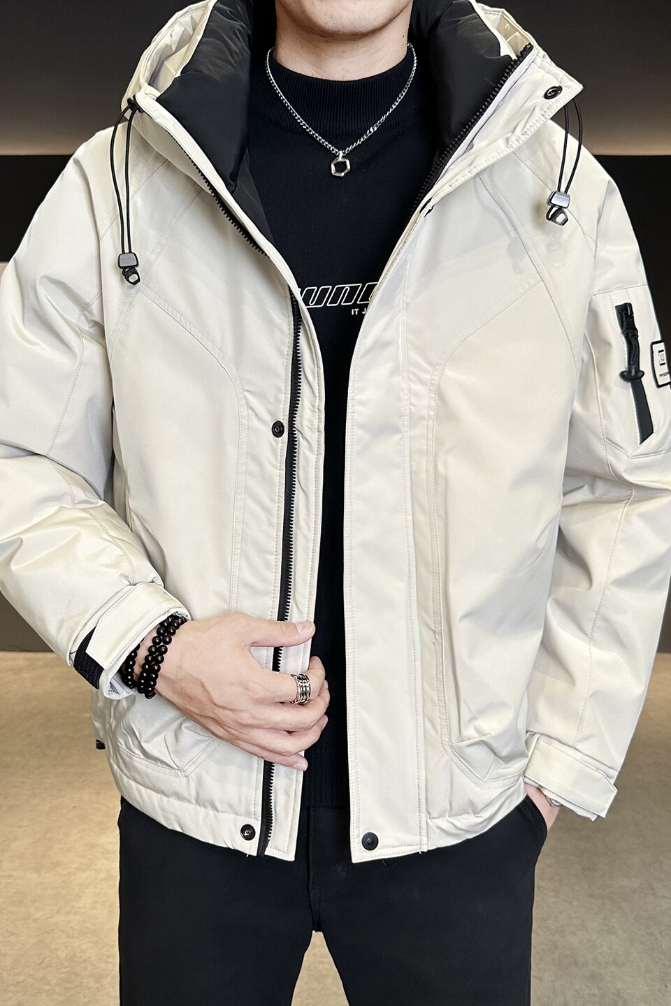 冬季新款工装羽绒服男短款保暖羽绒外套夹克YR25109-P245，男装夹克，电商A239