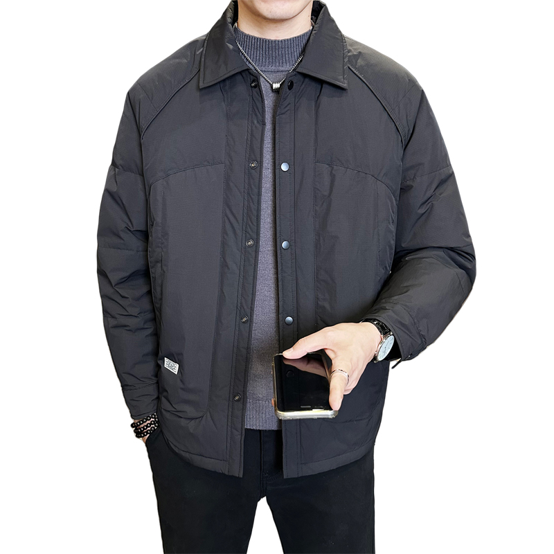 标轻薄羽绒服男冬季潮流翻领短款外套男士夹克Y9903-P170，男装夹克，电商A239