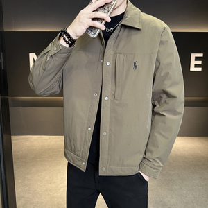 标轻薄羽绒服男工装风冬季潮流翻领短款外套男士夹克Y5512-P165图片
