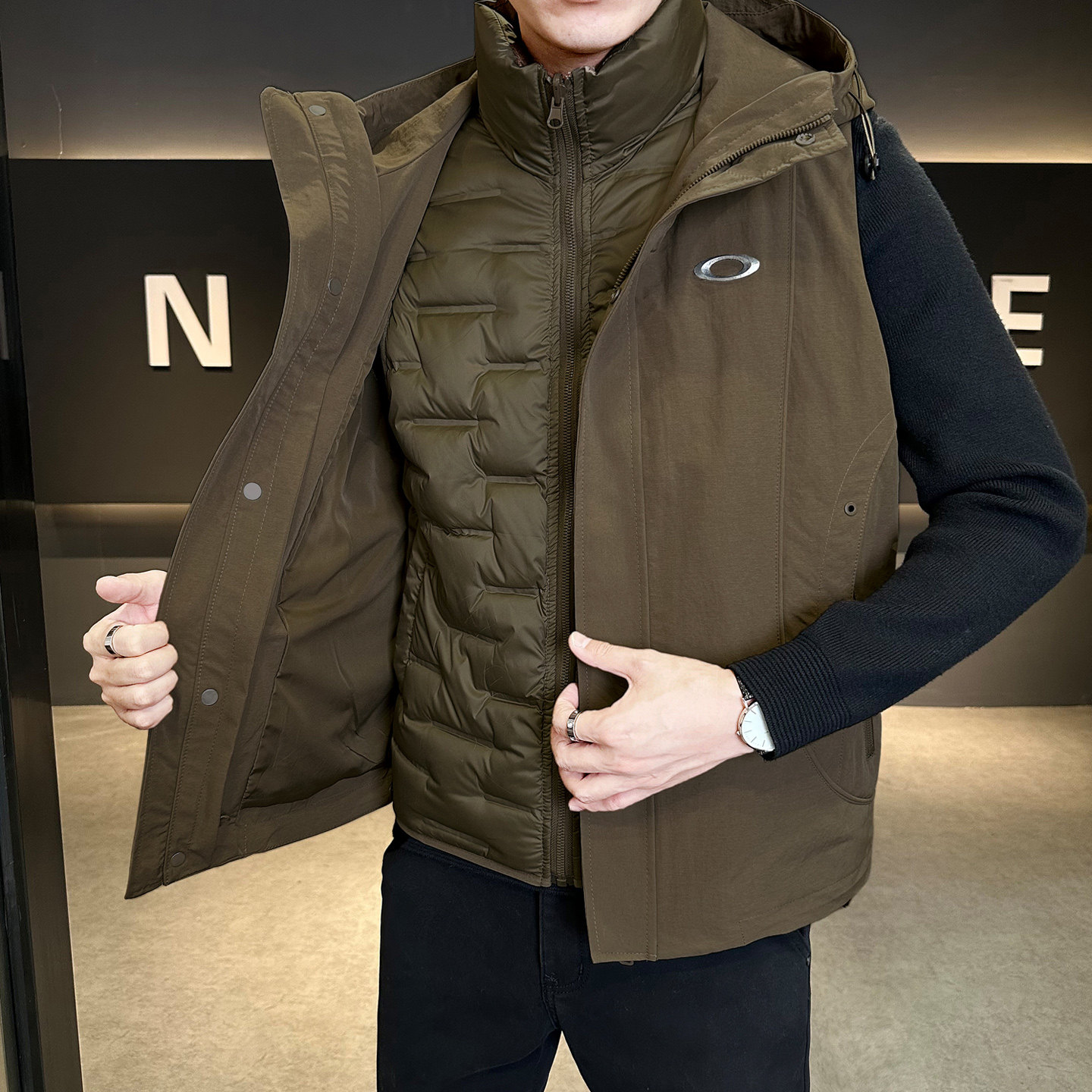 三合一系列!马甲可单穿！冬季男士百搭保暖羽绒服外套M2693-P180,男装羽绒服,电商A239