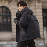 Tim新款工装羽绒服男短款冲锋衣保暖羽绒外套Y3658-P190，男装羽绒服，电商A239