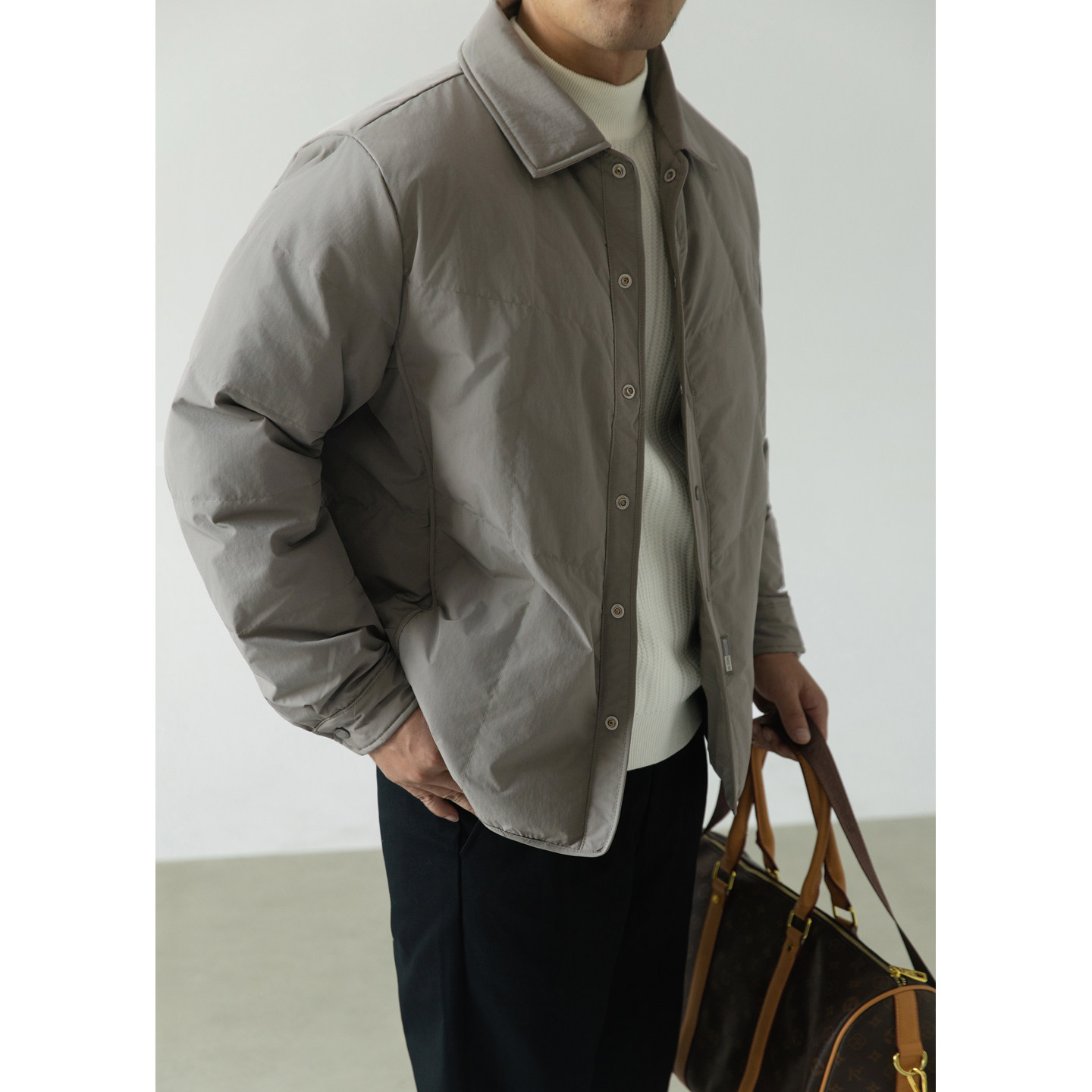 标90轻薄羽绒服男冬季潮流翻领短款外套男士夹克Y2522-P195,男装夹克,电商A239