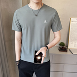 轻奢短袖男夏季新款潮牌时尚痞帅百搭t恤圆领休闲体恤T5510-P28，男装T恤，电商A239
