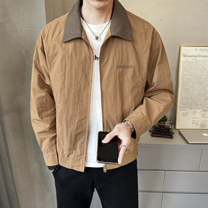 春夏季薄款男士翻领夹克防晒外套时尚百搭休闲上衣JK2518-P108