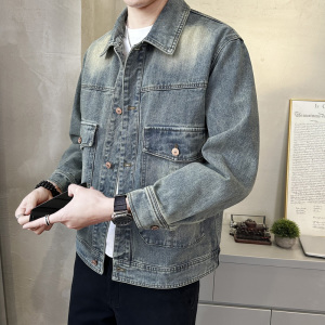 牛仔外套男春秋季新款韩版潮流帅气休闲百搭夹克上衣N171-P145图片