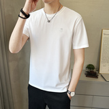 夏季冰丝短袖男新款时尚百搭t恤潮流凉爽圆领休闲体恤男T5110-P28，男装T恤，电商A239