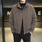 标90立领羽绒服百搭潮流高级感针织拼接廓形羽绒衣Y2551-P265，男装羽绒服，电商A239