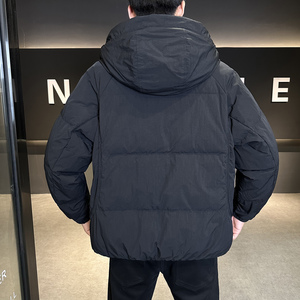 冬季店主风新款连帽标羽绒服男 短款保暖羽绒外套Y2597-P235图片