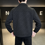 秋冬季翻领磨毛棉感加厚夹克外套男韩版潮流百搭上衣JK8506-P158，男装夹克，电商A239
