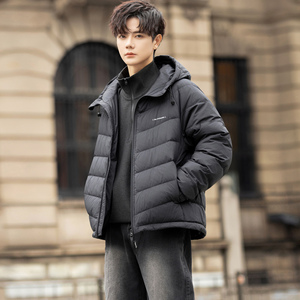 标轻薄排骨羽绒服男冬季潮流连帽短款外套男士夹克Y8611-P175图片