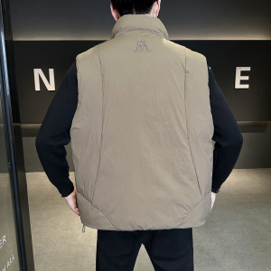 短款立领羽绒马夹男 休闲日系面包服保暖外套马甲背心M160-P130图片