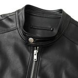 秋季短款皮衣小立领外套男韩版修身机车皮夹克P8637-P145，男装夹克，电商A239