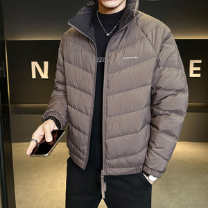 标轻薄排骨羽绒服男冬季潮流立领短款外套男士夹克Y8605-P160图片