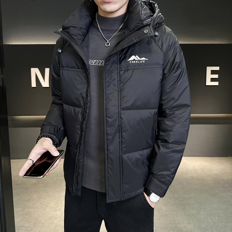 冬季店主风新款连帽羽绒服男 短款保暖羽绒外套Y5531-P165图片