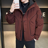 冬季新款工装羽绒服男短款保暖羽绒外套Y2572-P265，男装羽绒服，电商A239