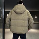 冬季店主风新款连帽标羽绒服男短款保暖羽绒外套Y2516-P210，男装羽绒服，电商A239