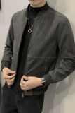 春季短款皮衣棒球服外套男韩版修身机车皮夹克P01-P125，男装皮衣，电商A239