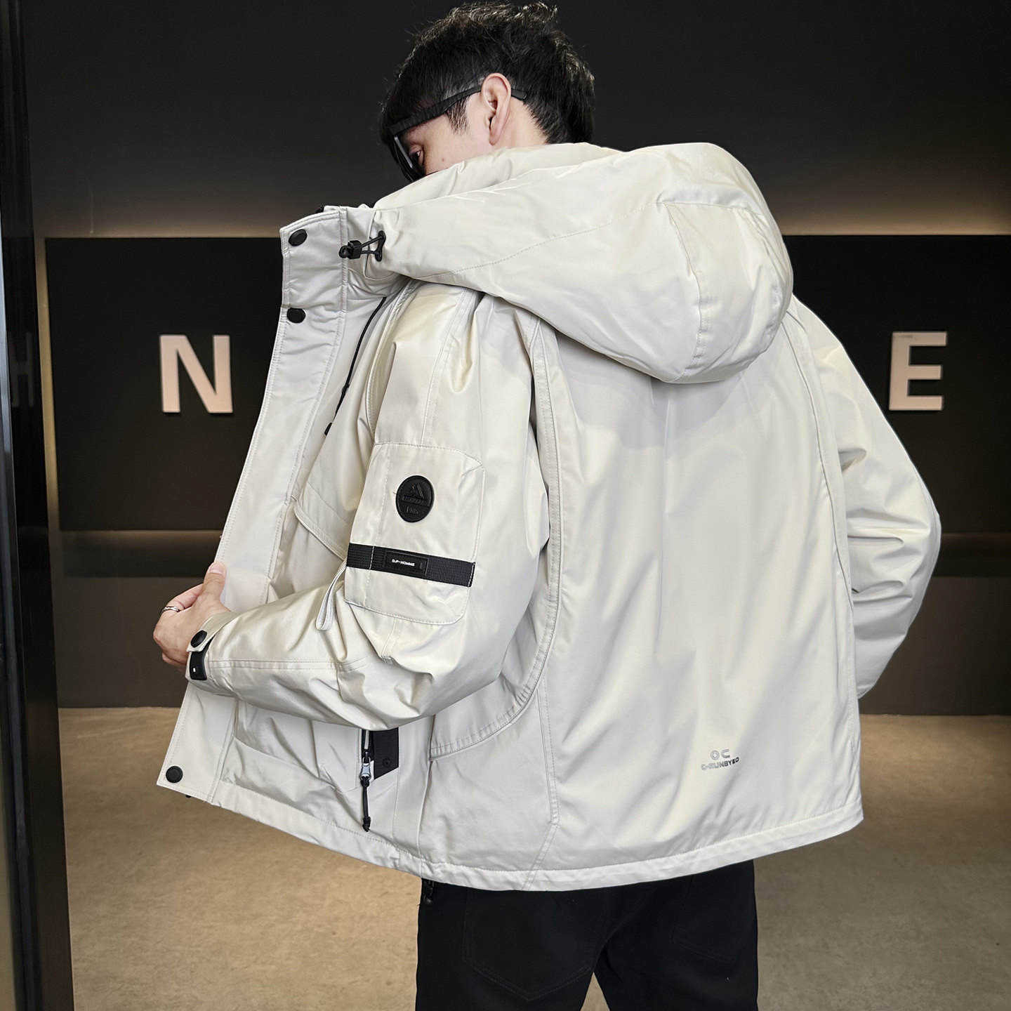 冬季新款工装羽绒服男短款保暖羽绒外套夹克Y2553-P245,男装夹克,电商A239