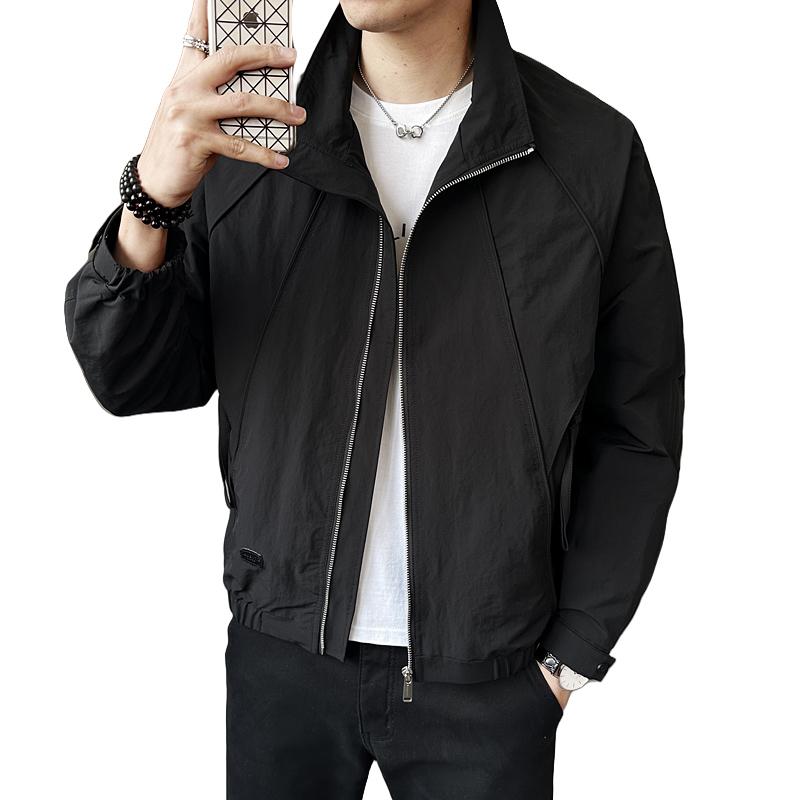 春季立领夹克男休闲百搭外套时尚潮流上衣JK6510-P130,男装夹克,电商A239