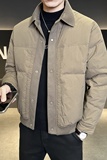 标90冬季男士翻领羽绒服百搭潮流日系工装拼接Y2519-P265，男装羽绒服，电商A239