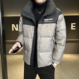 冬季店主新款标拼色立领羽绒服男短款保暖羽绒外套Y11578-P225，男装羽绒服，电商A239