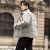 标90轻薄羽绒服男冬季潮流翻领短款外套男士夹克Y2522-P195，男装夹克，电商A239