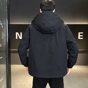 标户外男士连帽羽绒服冬季潮牌高级感防寒服工装外套Y177-P245图片