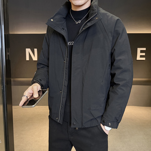 标羽绒服男工装风冬季潮流立领短款外套男士夹克Y185-P198图片