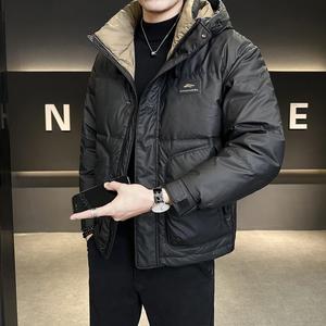 冬季店主风新款连帽羽绒服男 短款保暖羽绒外套Y107-P175图片