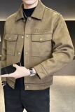 秋冬季夹克男潮牌高级感男装潮流麂皮绒休闲男士外套JK519-P165，男装夹克，电商A239