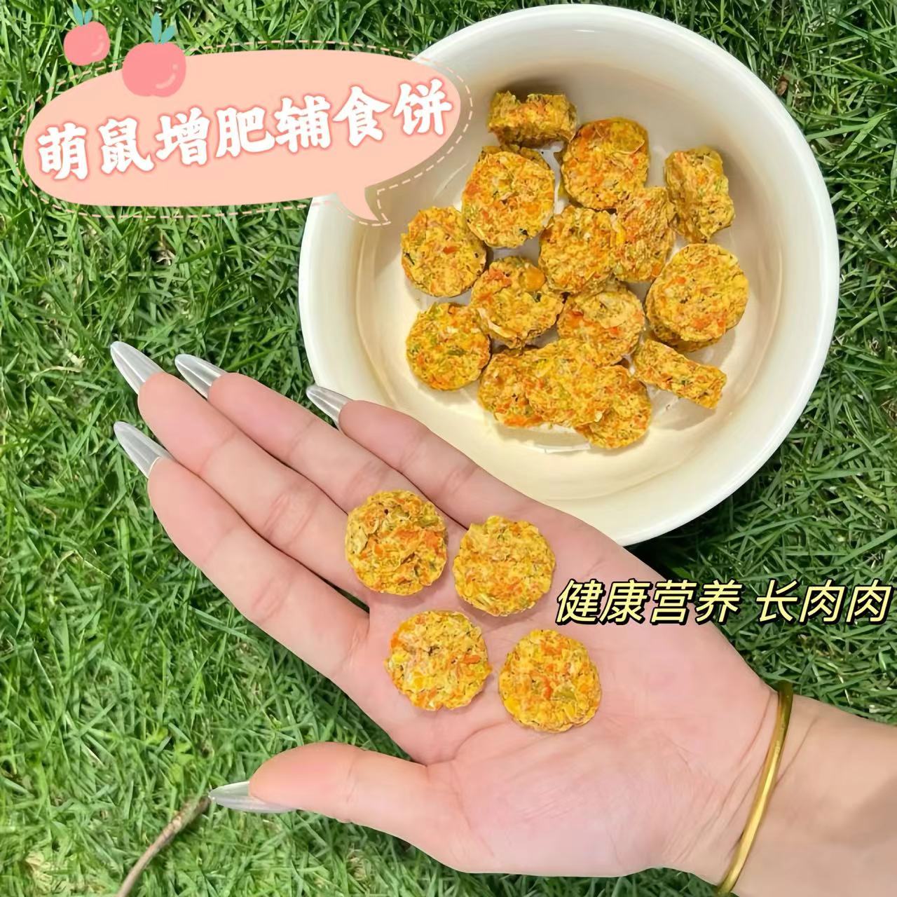 小希家新鲜自制仓鼠零食金丝熊辅食饼花枝鼠长肉磨牙棒手工月子餐