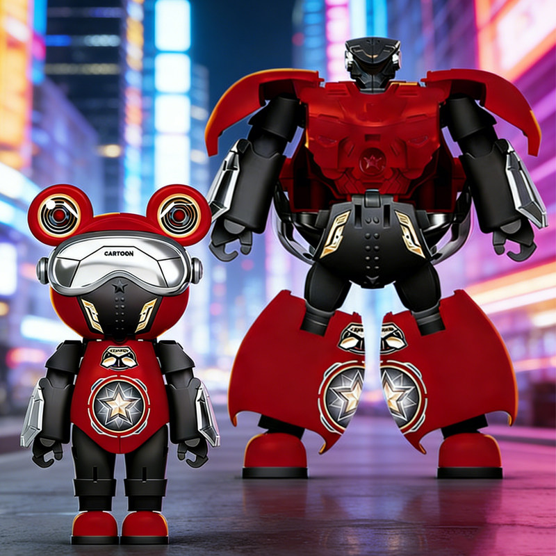 儿童变形太空熊玩具创意机器人玩偶公仔男孩二合一机甲模型摆件礼,玩具/童车/益智/积木/模型,儿童机器人/变形玩具,淘宝优惠券,粉丝福利购,淘宝优惠卷