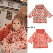 FL儿童可爱雨衣草莓满印雨衣户外防风透气雨衣幼儿园防水雨披