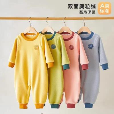 男女儿童秋冬季宝宝保暖婴儿连体衣睡袋加绒加厚家居服防踢被睡衣