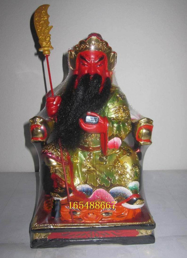 关公神像樟木木雕佛像 山西夫子 关帝圣君 神像 关公览春秋 10寸