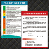 VCH66九小场所消防安全责任承诺书管理制度宣传画挂图贴纸海报