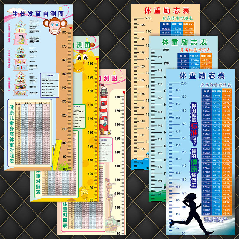 儿童身高体重对照表身高尺测量生写真/海报印制