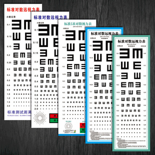 SCH52标准对数远视力表2011版 学生儿童近视检测表贴纸宣传画挂图