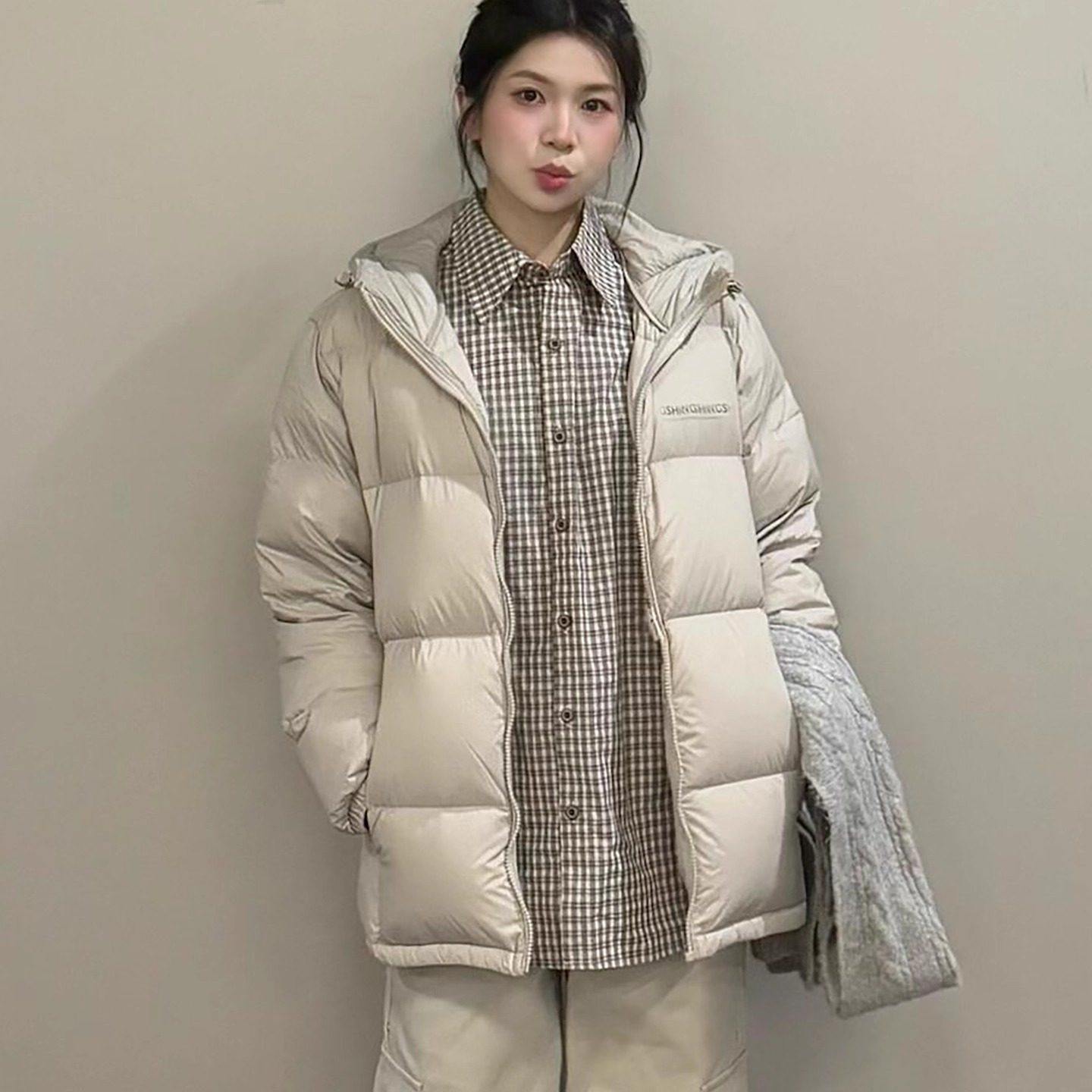 超好看棉服女款2025新款冬季连帽加厚面包服短款加绒保暖棉衣外套