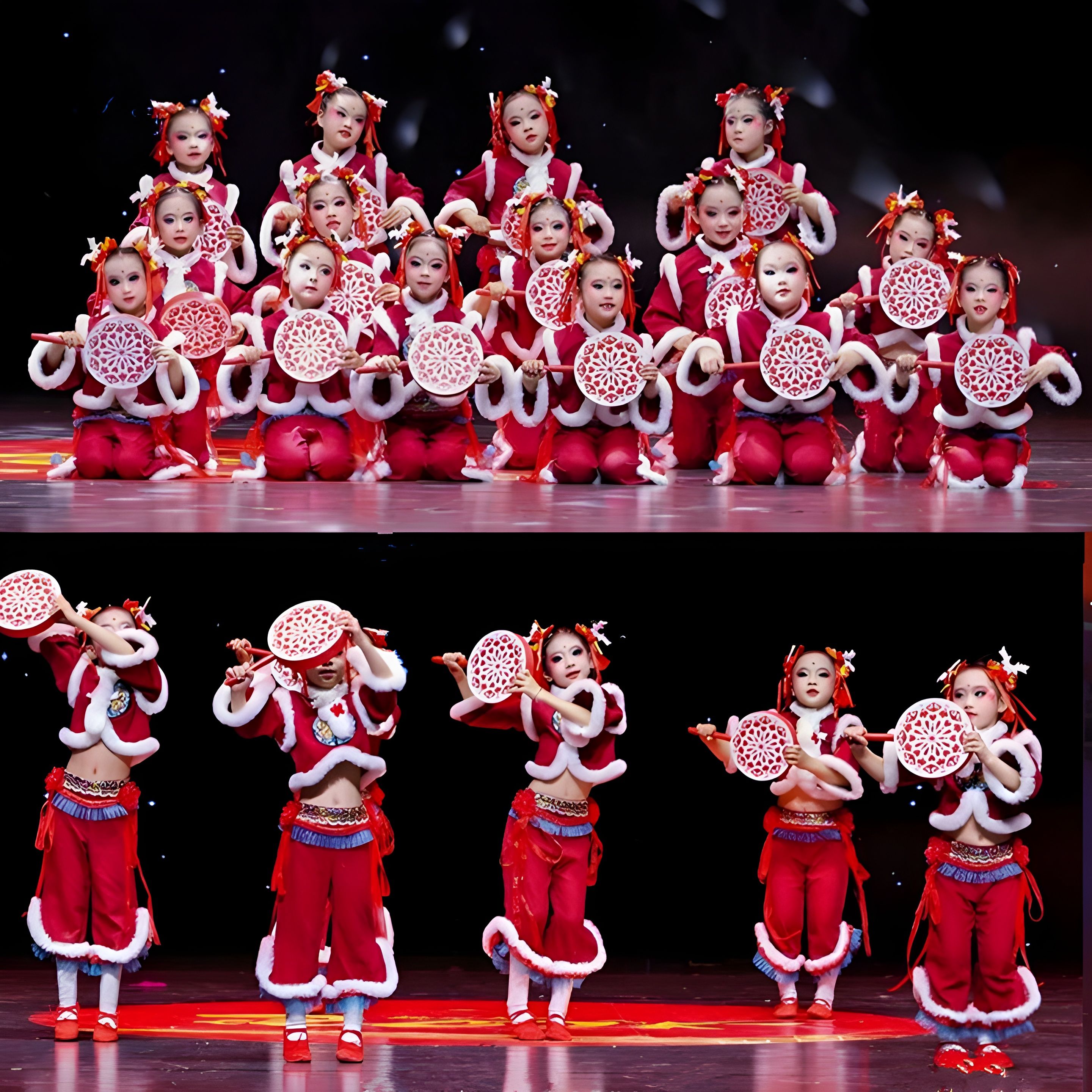 儿童开门红喜庆表演服