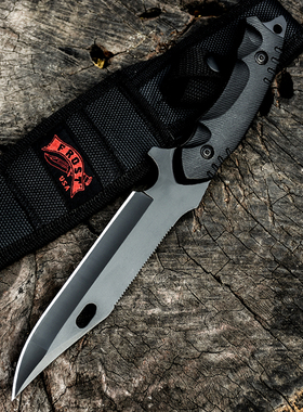 狼瑔刀具防身冷兵器小刀户外高硬度直刀开刃格斗战术刀菊田水果刀