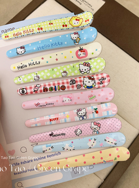 可爱甜美粉色HelloKitty发夹边夹侧边前额刘海夹KT猫咪碎发夹子