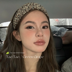 宽边豹纹发箍女2025新款高级感洋气时尚秋冬发带高颅顶洗脸头箍饰