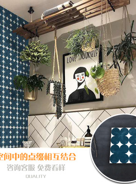 轻奢摩洛哥花砖厨房阳台复古拼接卫生间浴室瓷砖绿色花砖200x200