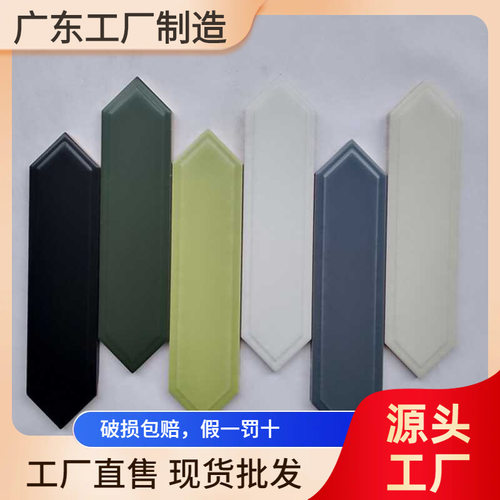 墨绿灰色箭形六角手工砖吧台卫生间墙砖厨房餐厅客厅背景墙卧室砖