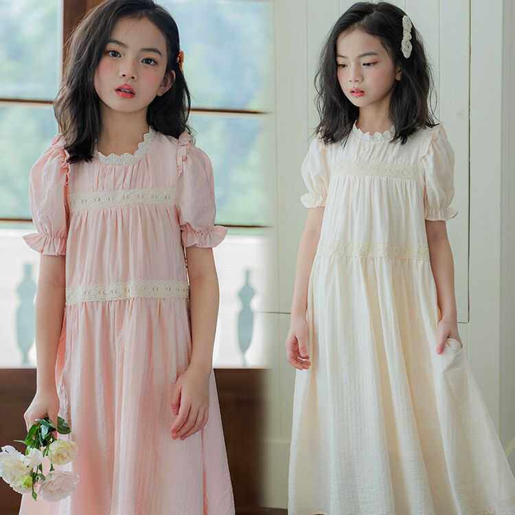 夏季过膝裙洋气女童夏季