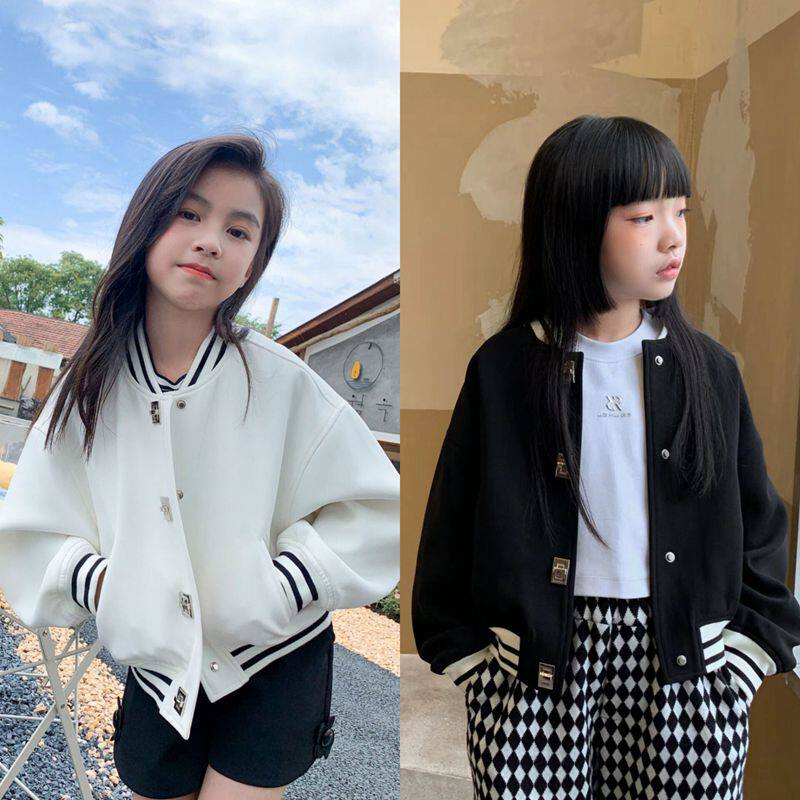 女童外套棒球服春秋拉链衫