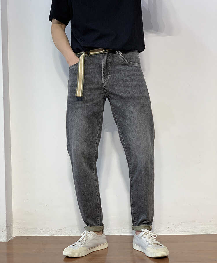 宽松休闲美式长裤牛仔裤春秋季